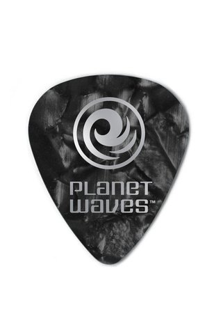 Planet Waves 1CBKP2-25 Selüloit İnce (Light) Gitar Penası - Siyah (25'li Paket) | Standart Ölçü, Klasik Parlak Siyah ve Başlangıç/Orta Seviye Uyumu