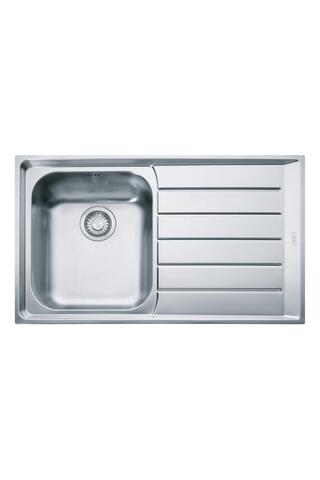 Franke NEX 611 Paslanmaz Çelik Evye, Sağ Damlalık, Tezgah Üstü, Inox, 86x51 cm
