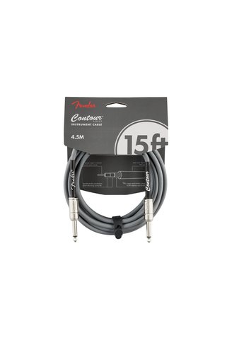 FENDER 0990571024 Contour Serisi Enstrüman Kablosu (4.5m) | Inca Silver, Örgülü Esnek Dış Kaplama, Profesyonel ve Şık Tasarım