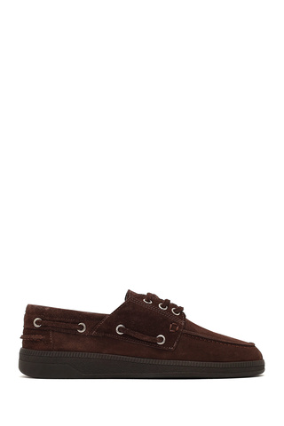 Derimod Kadın Kahverengi Bağcıklı Süet Deri Casual Ayakkabı AF400003DS