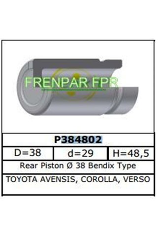 FPR Fren Kaliper Pistonu Arka Toyota, Honda
