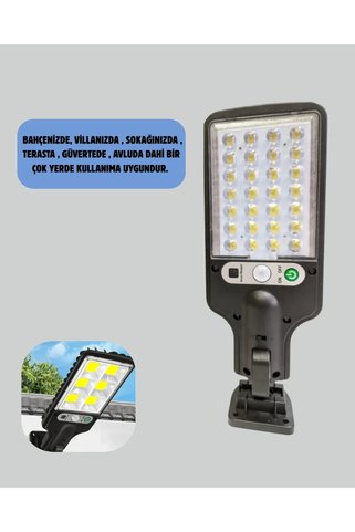 Tcx Akıllı Sensörlü Solar Sokak Lambası 1 Adet Dış Mekan