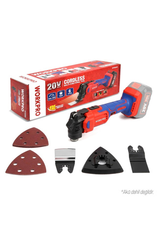 Workpro WP393006 20Volt Kömürsüz Şarjlı Devir Ayarlı Profesyonel Raspalama ve Zımpara (Aküsüz)