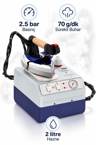 Silter 2002 Super Mini 2.5 bar Basınç Buhar Kazanlı Ütü SPR/MN2002 Mutfak Tartısı Hediye (Onerous)