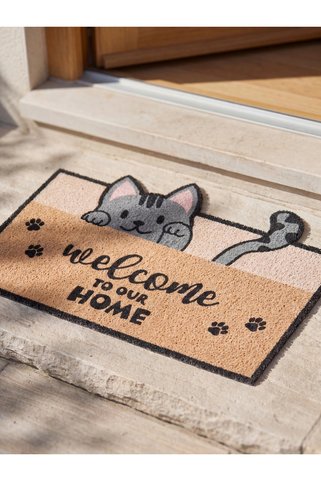 LC Waikiki LCW HOME Karışık Kedi Figürlü Kapı Önü Paspası 40x60 Cm