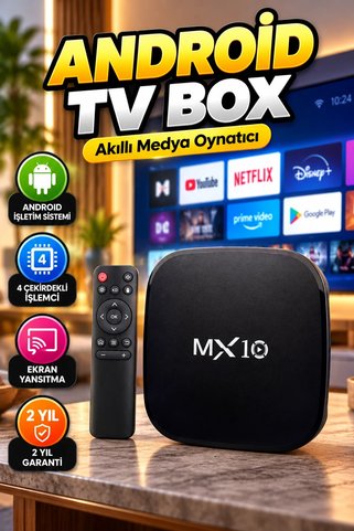 canrodi Android Akıllı Medya Oynatıcı 4 Çekirdekli İşlemci, 2 GB RAM, 8 GB Hafıza ve 4K UHD 60 FPS Desteği
