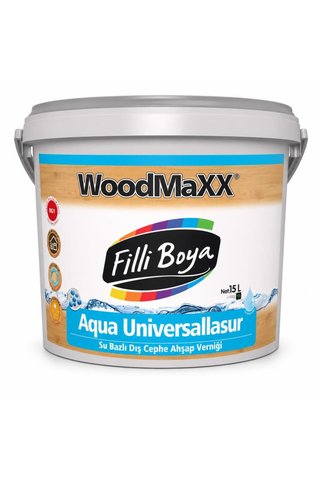 Filli Boya Aqua Universallasur Su Bazlı Dış Cephe Ahşap Verniği 15 Lt