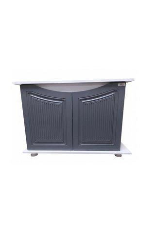 Kanki Pet Western Seri Akvaryum Sehpası WESTERN10040-ANT10 | 100x40x69 cm Beyaz-Antrasit