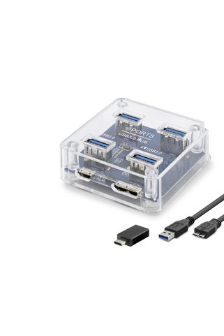 Marsilyan Usb Type-c 3.1 Hub 4 Port Şeffaf U331 TG-BSVA43