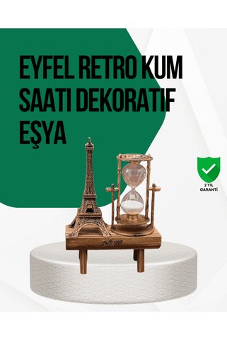 Marsilyan Ahşap Kum Saati – Vintage Tasarımlı Masa Dekoru TKNDY-BSVA
