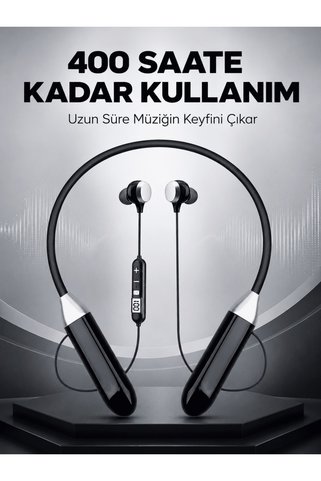 Eco Lounge Spor İçin Bluetooth Boyun Kulaklığı Mikrofonlu Kablosuz Kulak İçi Müzik ve Telefon Kulaklığı