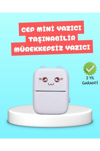 VALOR Mini Termal Yazıcı Kablosuz Taşınabilir Bluetooth Bağlantılı 200 Dpi