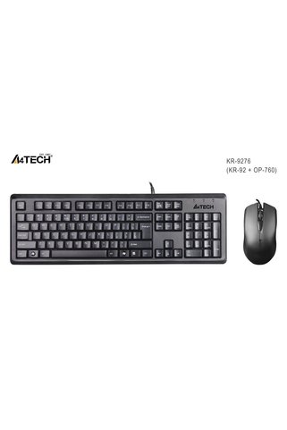 A4 Tech KR-9276 Q USB STANDART KLAVYE+OPTİK MOUSE