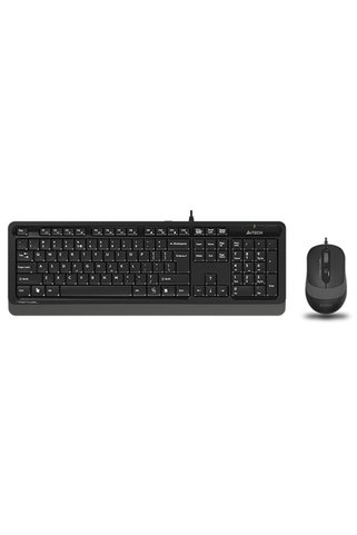 A4 Tech F1010 Q USB GRİ MM KABLOLU KLAVYE MOUSE SET CAN
