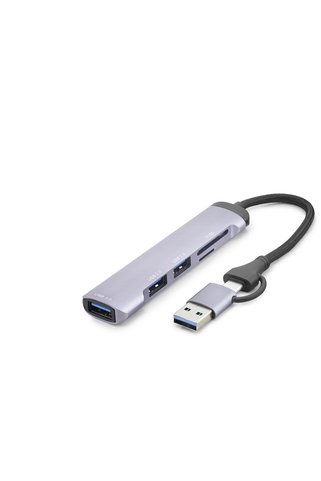 Marsilyan Usb Type-c 3.0 Hub Kart Okuyucu 5 Port 5 Gbps Gri HDX7900 TG-BSVA43