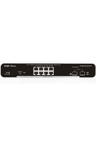 RUIJIE REYEE RG-NBS3100-8GT2SFP-P-V2, 8 Port, GigaBit, 8Port PoE, 125W, 2Port SFP, L2 Yönetilebilir