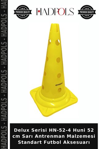 HadPols Delux Serisi HN-52-4 Huni 52 cm Sarı Antrenman Malzemesi Standart Futbol Aksesuarı