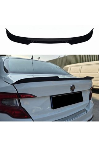 HasAkman Fiat Egea Yarasa M4 Tip Bagaj Spoiler Spoyler Parlak Siyah İthal 2015 2016 2017 2018 2019 2020 2021 2022 2023 2024 2025