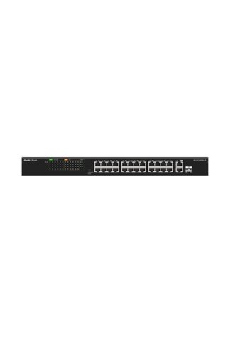 RUIJIE REYEE Ruijie-Reyee RG-ES126FGS-LP 24 Port Poe+ 10-100 Mbps + 2 Port 10-100-1000 Mbps Uplink + 1 Port SFP