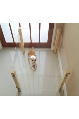 ayizi Pleksi Ahşap Köpek Çiti