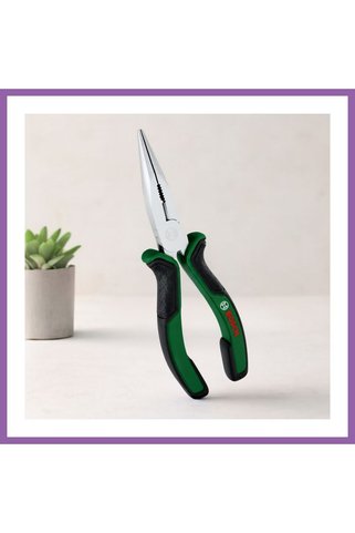 Bezos Kargaburun Pense 180 mm Uzun Uçlu Ergonomik Saplı BZSSS