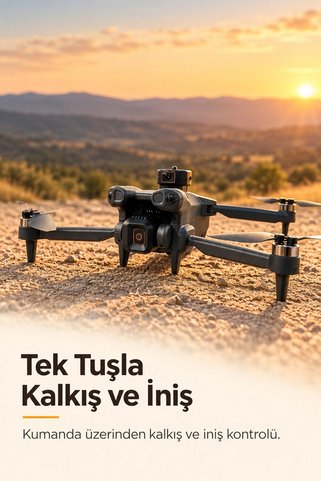 Eco Lounge Çift Bataryalı GPS Drone ve Ekranlı Kontrol Kumandası