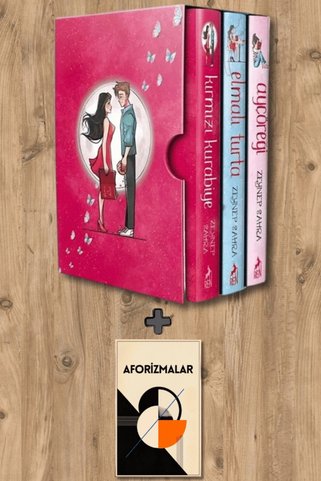 Tekhne Yayınları Aforizmalar + Ayçöreği -Elmalı Turta - Kırmızı Kurabiye Seti - 3 Kitap Takım (Ciltli)