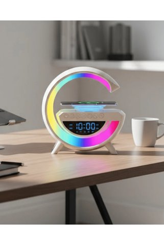 Fırsatkolik Modern RGB Işıklı Kablosuz Hoparlör Uzun Süreli Müzik Keyfi