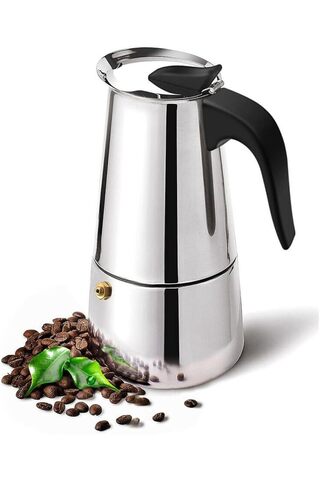 Weather Forecast Çelik Ocak Üstü 4 Cup Fincan 200 ml Moka Pot Espresso cin285-4