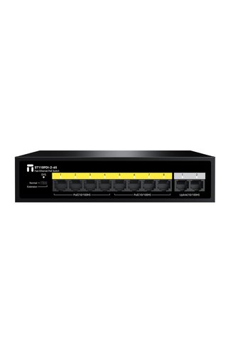 STONET ST110PDI-2-65 10 Port Mbit 8 Port PoE 65W 2xMbit Uplink Yönetilemez Metal Kasa Switch