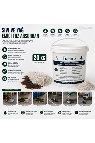 RuniqueHome Sıvı Ve Yağ Emici Toz Absorban 20 Kg