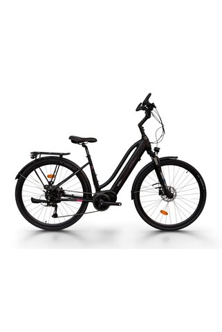 Corelli Sacha-L 9-V HD Elektrikli Şehir Bisikleti - Mat Siyah-Beyaz-Pembe - 46 Cm