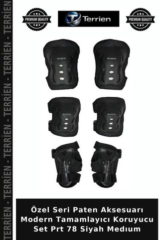 Terrien Özel Seri Erkek Modern Tamamlayıcı Koruyucu Set Prt 78 Siyah Medıum