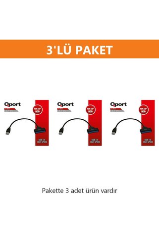 Qport Q-SU3 SATA TO USB 3.0 ÇEVİRİCİ 3'lü Paket