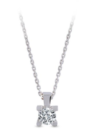 Crystal Diamond Zirconia 1.30 Carat Tektaş Kolye