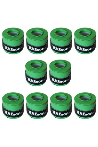 Wilson Comfort Bowl O'grips 10 Adet Grip, Tenis Raketi Gribi Yeşil