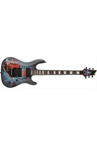 CORT Kx5frtfbk Elektro Gitar-katana, Tf Desenli Siyah, Floyd Rose Elektro Gitar