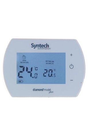 SYNTECH Diamond Plus Kablosuz Oda Termostatı Beyaz