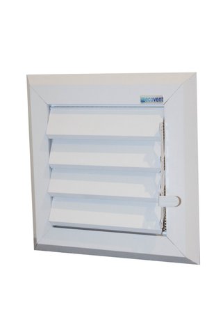 ECOVENT 40x45 Alüminyum Yüzeysel Hareketli Beyaz Banyo Wc Menfezi Panjur