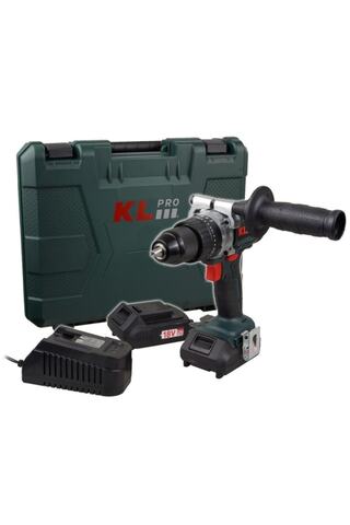 KLPRO 18volt/2.0ah Li-ion Çift Akülü Kömürsüz Profesyonel Darbeli Matkap Kldm18b-20