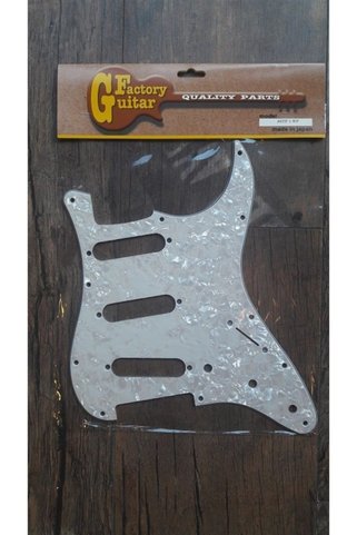 Domo Stp-1wp Beyaz Sedefli Sss Strat Pickguard