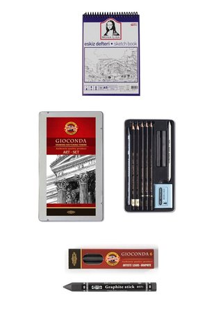 Koh-i Noor Medium Karakalem Seti