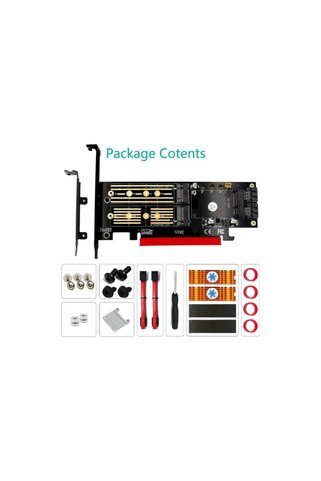 Platoon 3'ü 1 Arada Msata M.2 Ngff Nvme Sata Ssd To Pcıe 4x Sata3 Heat Sink Adaptör