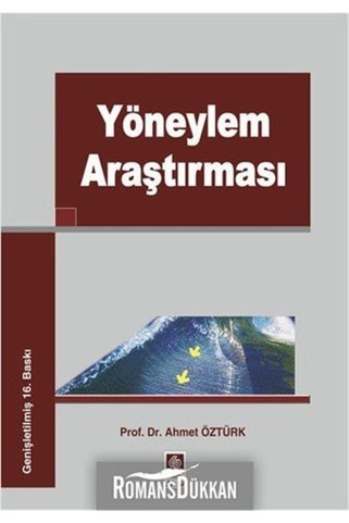 Ekin Yayınevi Yöneylem Araştırması Ahmet Öztürk - Ahmet Öztürk