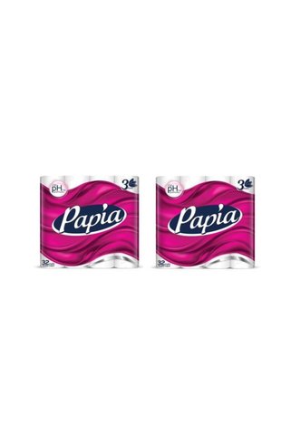 Papia 3 Katlı Tuvalet Kağıdı 2 Adet X 32 Rulo