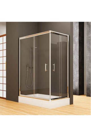 Blackline Köşe Kromaj Dusakabin 90x110 Ölçülerinde