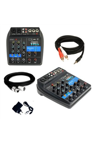 Provoice Dm-4 +48v Phantomlu Ses Kartlı Usb Girişli Kayıt Mikseri