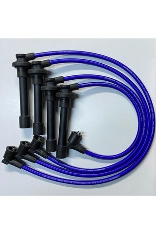CHAMPION SPARK PLUG WIRE SET Honda Accord Vı 2.2 16v 96-98 F22z2 4cc 8.5 mm Mavi Silikon Performans Buji Kablosu Uyumlu