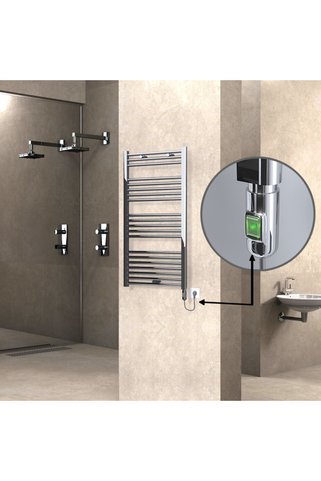 Radiva Haiti Elektrikli Havlupan 300 Watt 600x1100 Düz Krom (on/off Düğmeli)