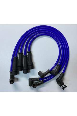 CHAMPION SPARK PLUG WIRE SET Renault 21 Concorde 2.0-2.2 8v 86-93 4cc 8.5 Mm Uyumlu Mavi Silikon Performans Buji Kablosu